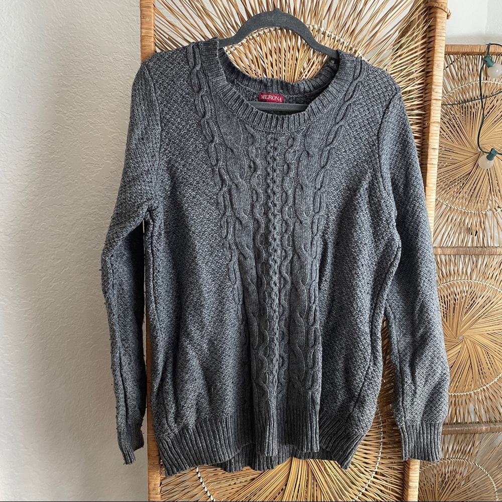 Knit grey sweater